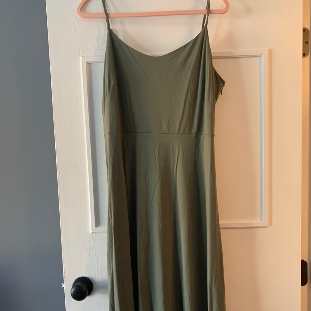 Long green Loft dress